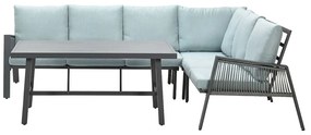 Garden Impressions Brendon lounge dining set 4-delig rechts - mint grijs