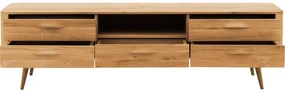 Goossens Tv Meubel Bjarte, 5 laden 1 open vak 180 cm breed