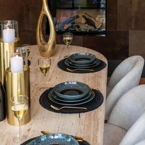 Richmond Interiors La Cantera Travertin Eettafel Griekse Pilaren - 240 X 110cm.