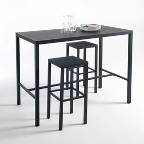 Hoge eettafel in geperforeerd staal metaal, Choe