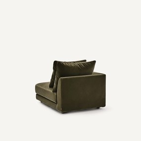 Halve bank links, modulair, van fluweel, TIBERIO