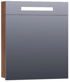 Saniclass 2.0 Spiegelkast - 60x70x15cm - verlichting geintegreerd - 1 linksdraaiende spiegeldeur - MFC - viking shield 7340