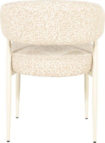 By-Boo Miso Eetkamerstoel Geometrische Print Beige