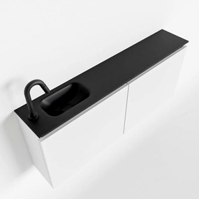 Mondiaz Ture 120cm toiletmeubel talc met wastafel urban links 1 kraangat