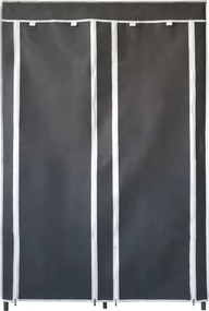 Practo Home kledingkast alu dubbel grijs - Kledingrekken en -kasten - 48x109x163cm - dubbel