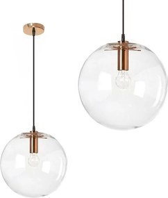 Hangende glazen plafondlamp Lassi Rose Gold 25 cm