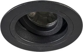 Smart inbouwspot zwart rond incl. wifi GU10 - Chuck