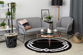 Tapijt HAMPTON Lux ROND zwart