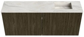 Mondiaz Joya DLux 100cm toiletmeubel shadow met wastafel faye rechts 1 kraangat ostra
