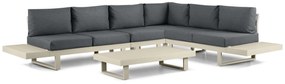 Hoek loungeset 6 personen Aluminium Taupe Lifestyle Garden Furniture Lorenzo