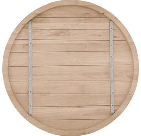 Goossens Eettafel Blade, Strak blad rond 110 x 110 cm 6 cm dik