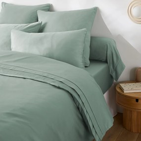 Hoeslaken in katoensatijn, omslag 30 cm, Opale