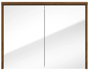 Fontana Basic spiegelkast 80cm met 2 deuren walnoot