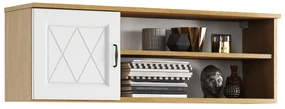 Hangplank PROVENZA D1 Steen Eik/Wit Mat - RETRO HANGPLANK