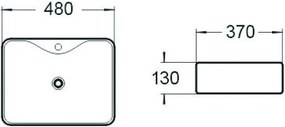 Mexen Eva opbouw wastafel 48 x 37 cm, wit - 21424900