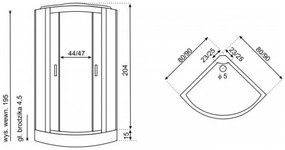 Kerra Leticia complete douchecabine 80x80x215cm