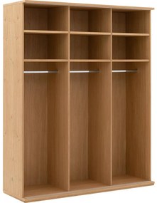 Goossens Excellent Kledingkast Wood, 180 cm breed, 223 cm hoog, 3 hout schuifdeuren