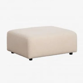 Gestoffeerde Poef Fogler Teddystof Crème Beige - Sklum