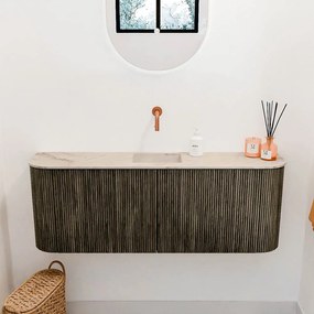 Mondiaz Joya DLux 115cm toiletmeubel ronding links/rechts shadow met wastafel faye midden zonder kraangat frappe