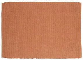 Placemat geribbeld, GOTS bio-katoen, bruin, 35 x 50 cm