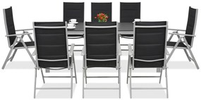 Tuinmeubelen van aluminium met grote tafel Polywood Verona voor 8 personen Garden Point