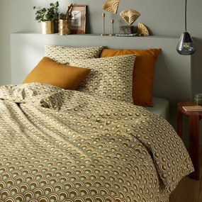 Katoenen bedset, vierkant kussensloop, Caletta