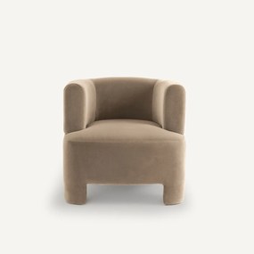 Fauteuil in fluweel, klein model, Darrel