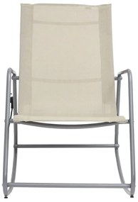 vidaXL Tuinschommelstoel 95x54x85 cm textileen crèmekleurig
