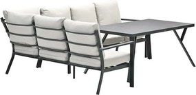 Garden Impressions Senja lounge dining set 3-delig links - desert sand