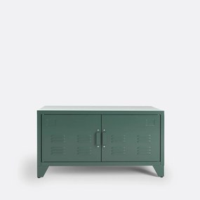 Laag meubel in metaal, 2 deuren, Hiba