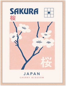 Ingelijste digitale print Sakura