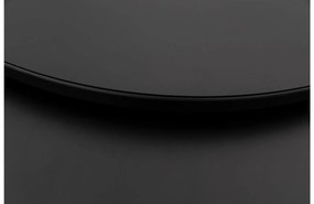 Goossens Salontafel Oda rond, metaal zwart, elegant chic, 80 x 41 x 80 cm