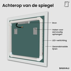 Atypische spiegel met LED-verlichting G12
