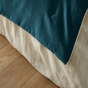 Gematelasseerd dekbed in effen fluwelen katoenen linnen, Velvet