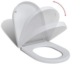 vidaXL Toiletbril soft-close met quick-release ontwerp vierkant wit