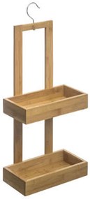 5five Doucherekje - 2 Lagen - Bamboe - Met Ophanghaak - 26 x 14 x 60 cm