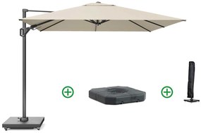 Platinum Challenger zweefparasol 3x3m T2 premium (incl. voet + hoes) champagne