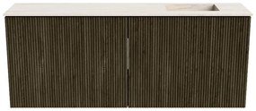 Mondiaz Joya DLux 100cm toiletmeubel shadow met wastafel faye rechts 1 kraangat meli