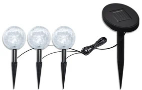 vidaXL Solarbollampen 3 st LED met grondankers en zonnepaneel