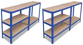 vidaXL Opbergrekken 2 st blauw