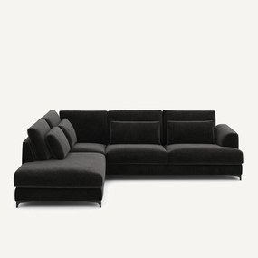 Hoekslaapbank links fluweel chenille, Marsile