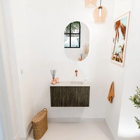 Mondiaz Joya DLux 70cm toiletmeubel shadow met wastafel faye rechts zonder kraangat ostra