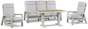 Stoel en Bank Loungeset 2 personen Aluminium Taupe  Lifestyle Garden Furniture Evora