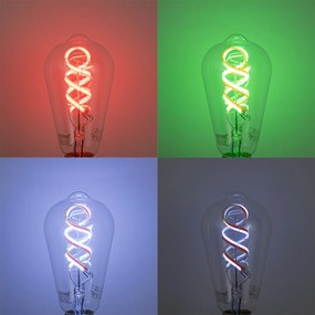 Smart E27 dimbare LED lamp ST64 helder RGBW 4W 250 lm 2700K