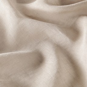 Linnen glasgordijn met gerimpelde bies en golf, ONEGA