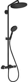 Hansgrohe Croma select Select Regendoucheset - thermostaat - air 1jet - EcoSmart - croma 280 hoofddouche - handdouche 3 standen - mat zwart 26891670