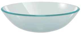 vidaXL Wasbak gehard glas 42 cm matglas