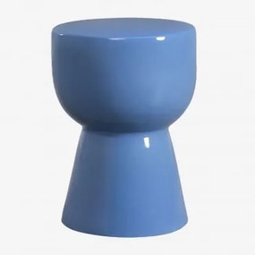 Ronde keramische bijzettafel (Ø34 cm) Kaly Blauw – niagara - Sklum