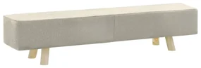 vidaXL Voetenbank 120x28x26 cm stof crèmekleurig