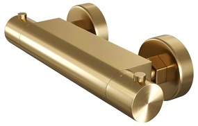 Brauer Gold Edition thermostatische doucheset met glijstang en 3 standen handdouche geborsteld messing PVD